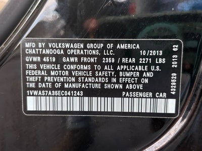 2014 Volkswagen Passat 1.8T Wolfsburg Edition
