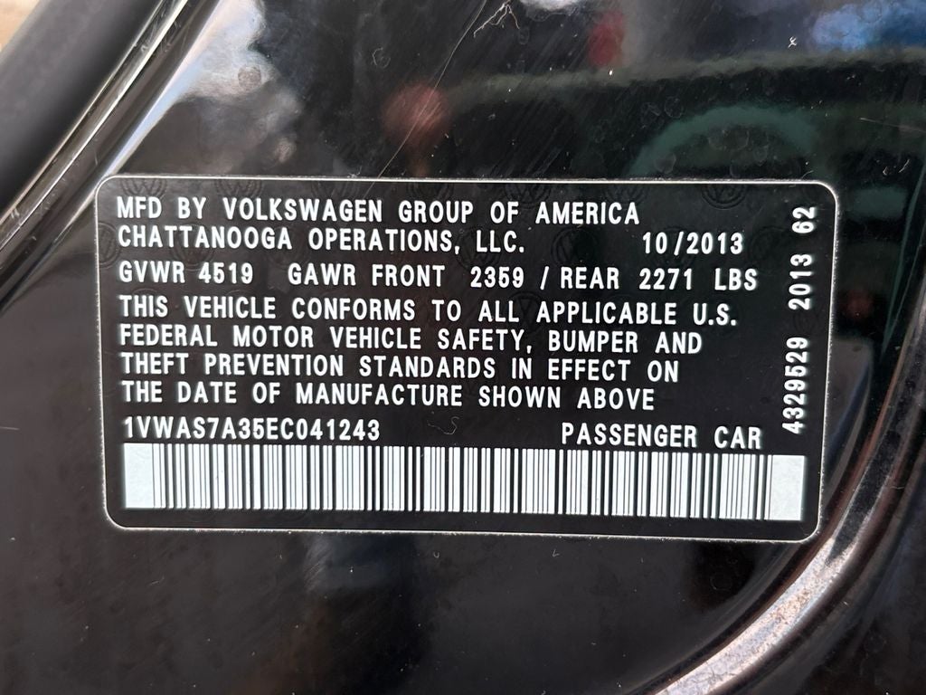 2014 Volkswagen Passat 1.8T Wolfsburg Edition