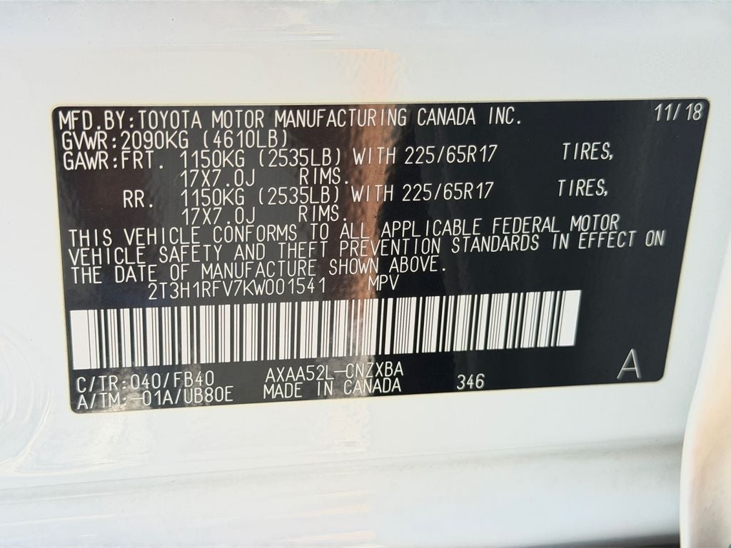 2019 Toyota RAV4 LE