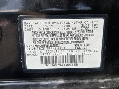 2020 Nissan Versa 1.6 SR