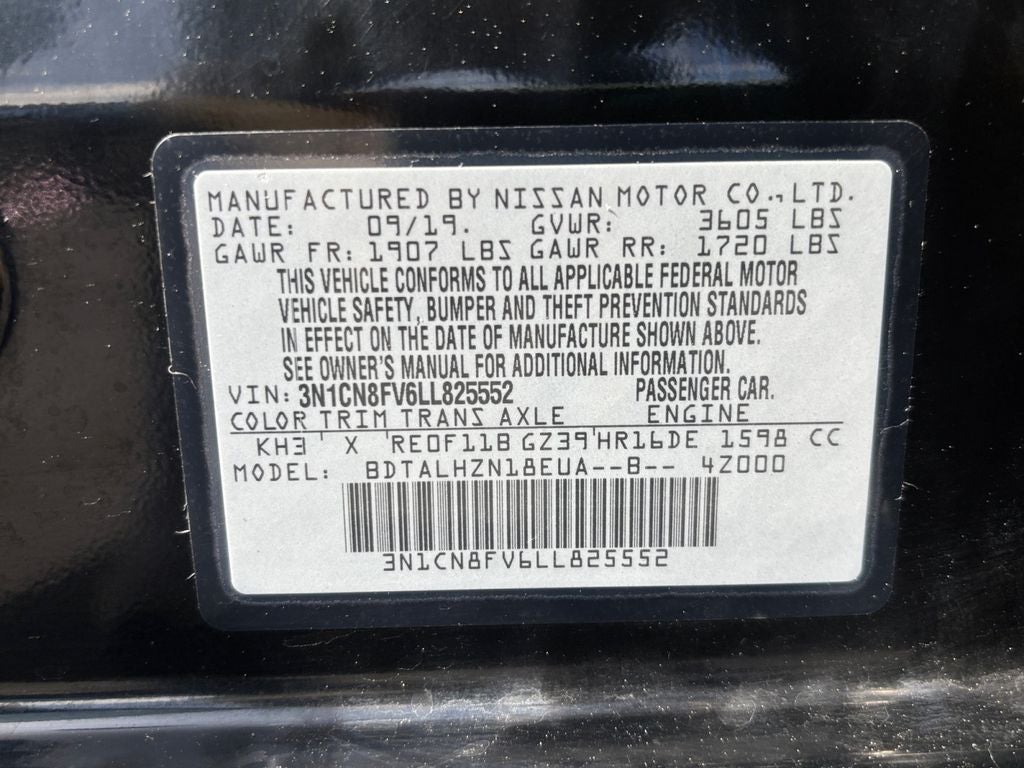 2020 Nissan Versa 1.6 SR