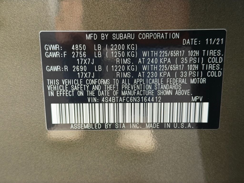 2022 Subaru Outback Premium