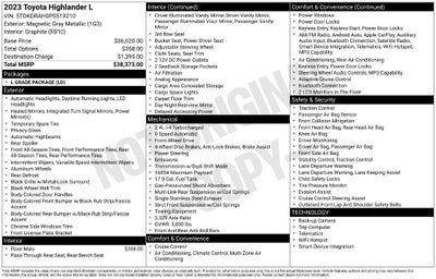 2023 Toyota Highlander L