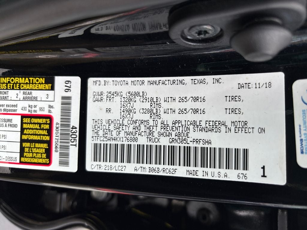 2019 Toyota Tacoma TRD Off-Road V6 MANUAL