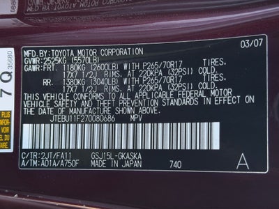 2007 Toyota FJ Cruiser Base